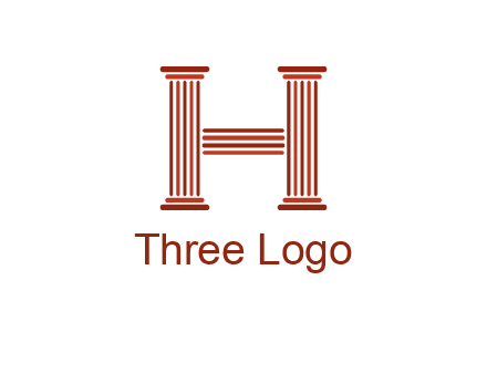 columns in letter H logo