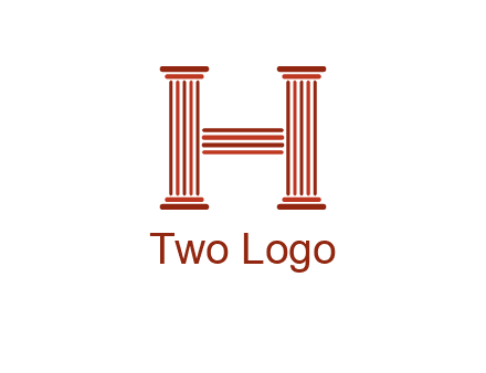 columns in letter H logo