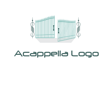ornamental open gate icon