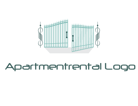 ornamental open gate icon