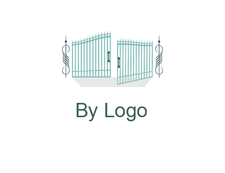 ornamental open gate icon