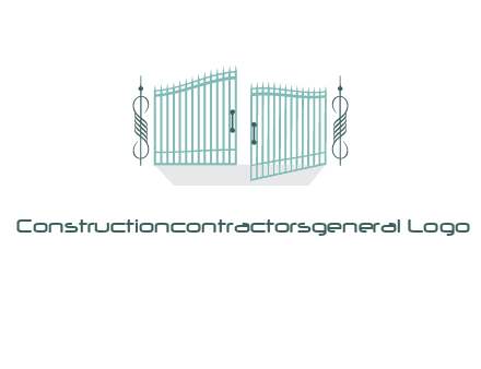 ornamental open gate icon