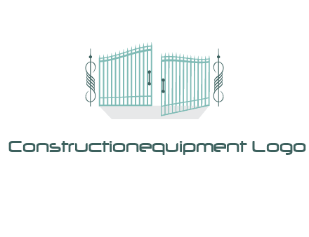 ornamental open gate icon