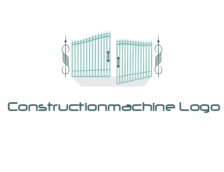 ornamental open gate icon