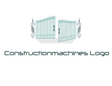 ornamental open gate icon