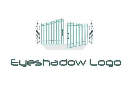 ornamental open gate icon