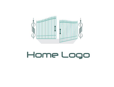 ornamental open gate icon