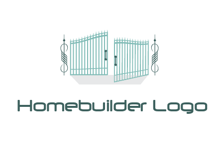 ornamental open gate icon