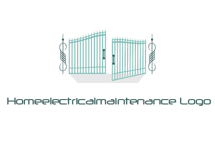 ornamental open gate icon
