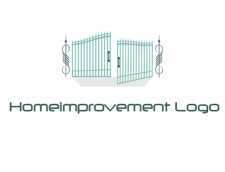 ornamental open gate icon