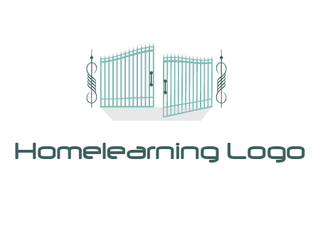 ornamental open gate icon