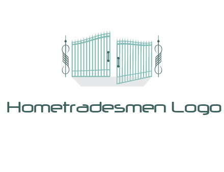ornamental open gate icon
