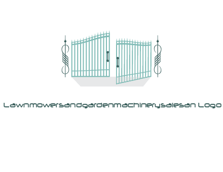 ornamental open gate icon