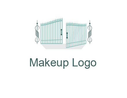 ornamental open gate icon
