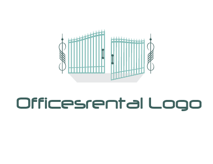 ornamental open gate icon