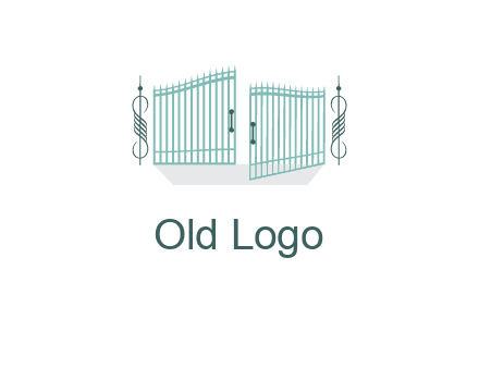 ornamental open gate icon