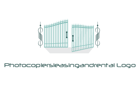 ornamental open gate icon