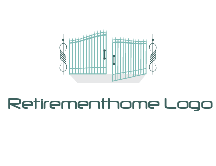 ornamental open gate icon