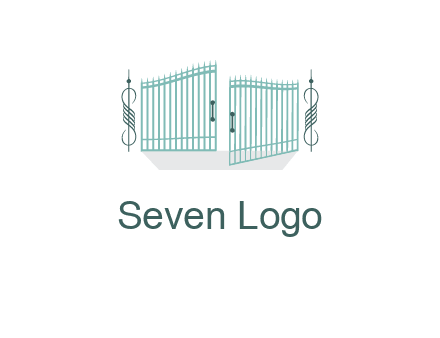 ornamental open gate icon