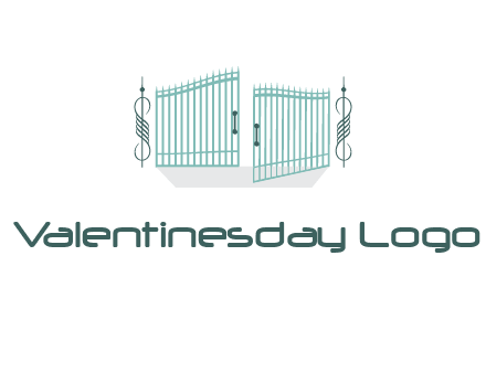 ornamental open gate icon