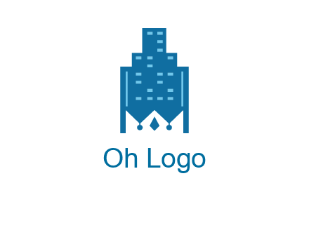 crown in building logo