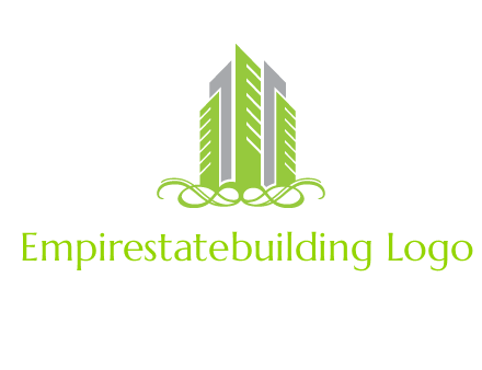 skyline on ornament vector