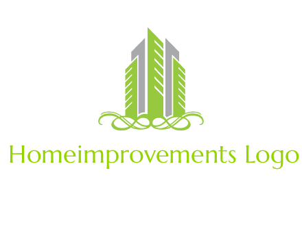 skyline on ornament vector