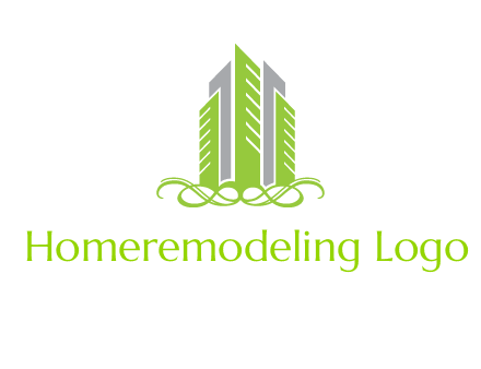 skyline on ornament vector