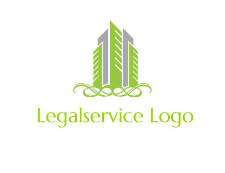 skyline on ornament vector