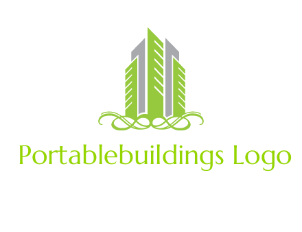 skyline on ornament vector