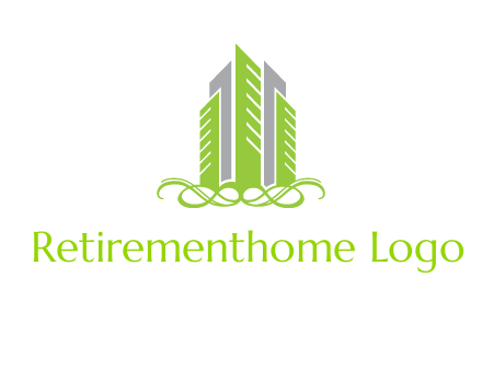 skyline on ornament vector