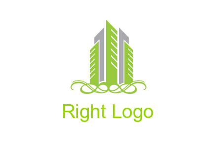 skyline on ornament vector