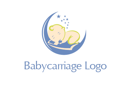 baby on moon and stars logo