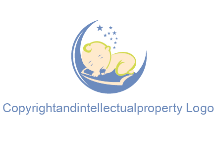 baby on moon and stars logo