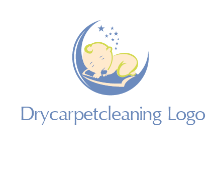 baby on moon and stars logo