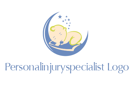 baby on moon and stars logo