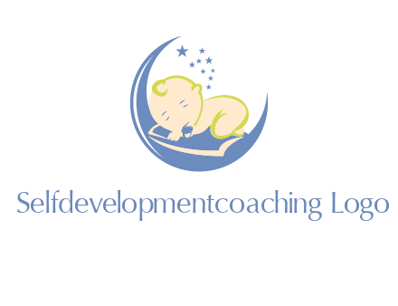 baby on moon and stars logo