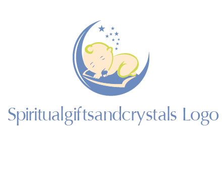 baby on moon and stars logo