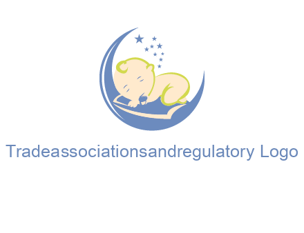 baby on moon and stars logo