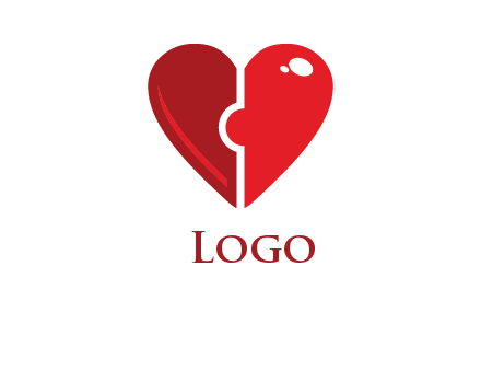 puzzle heart icon