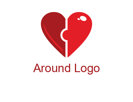 puzzle heart icon