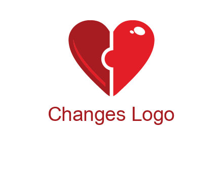 puzzle heart icon
