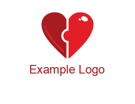 puzzle heart icon