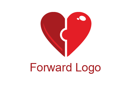 puzzle heart icon