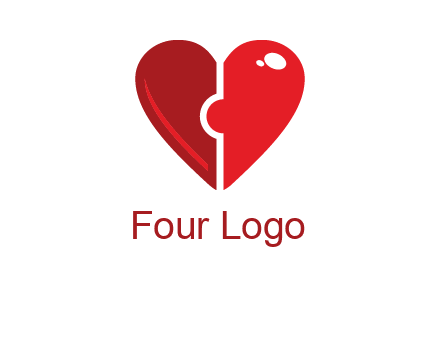 puzzle heart icon