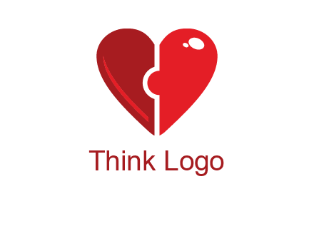 puzzle heart icon