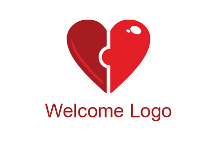 puzzle heart icon