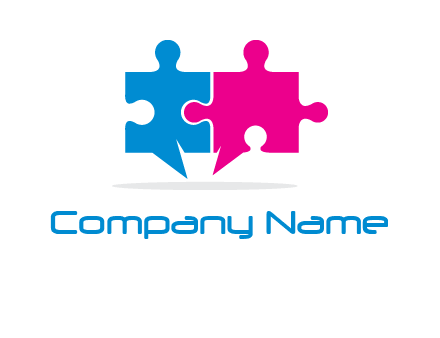 chatting puzzle logo