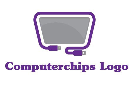 usb cable and monitor icon