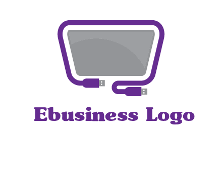 usb cable and monitor icon